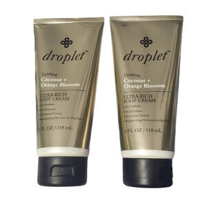 Droplet Uplifting Coconut & Orange Blossom 2 PK Ultra-Rich Foot Cream 4oz